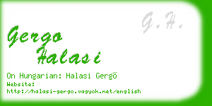gergo halasi business card